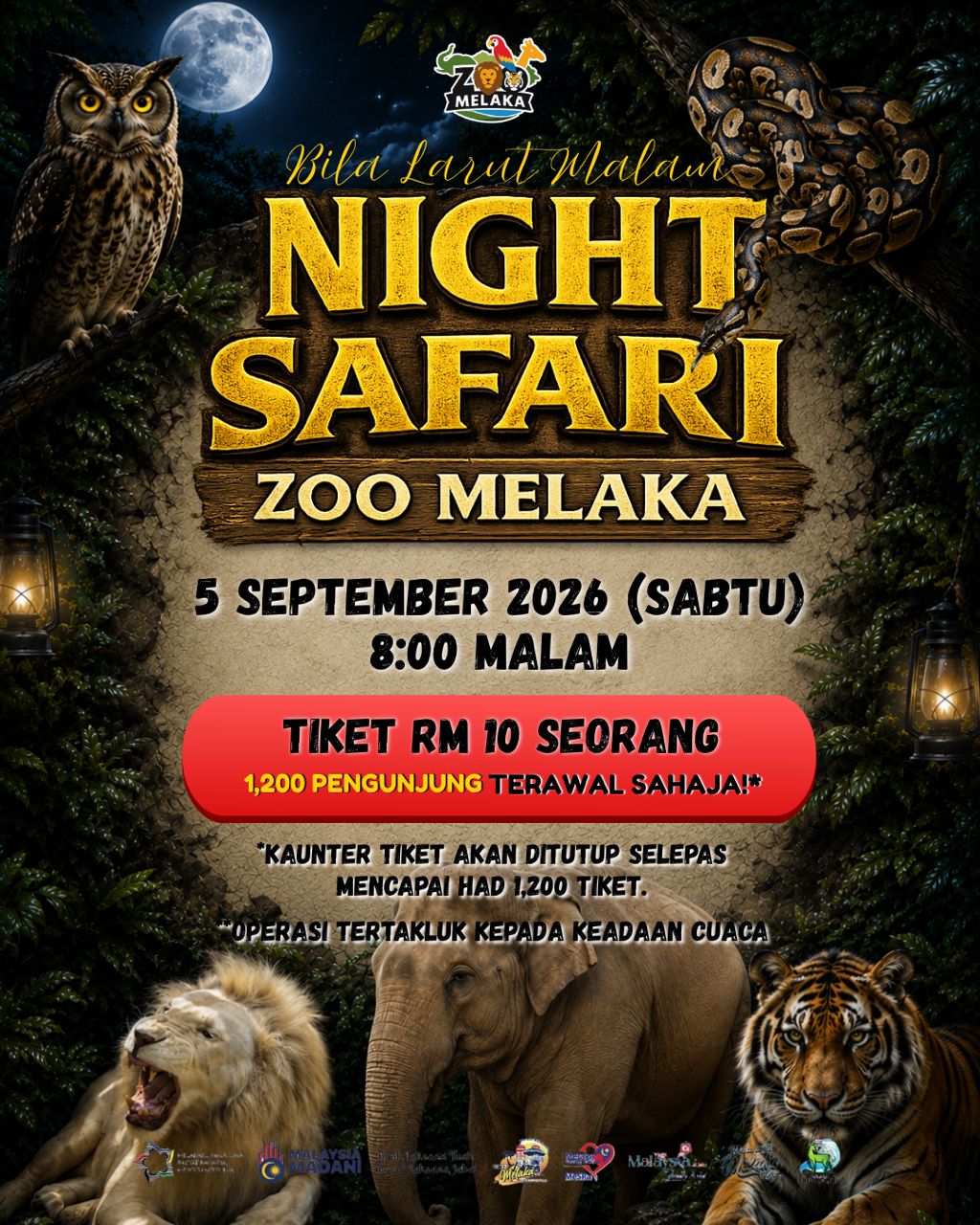 Night Safari Zoo Melaka September 2026